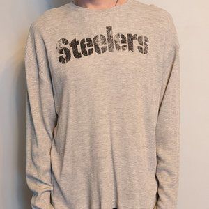 Reebok Pittsburgh Steelers Waffle Knit Long Sleeve Shirt